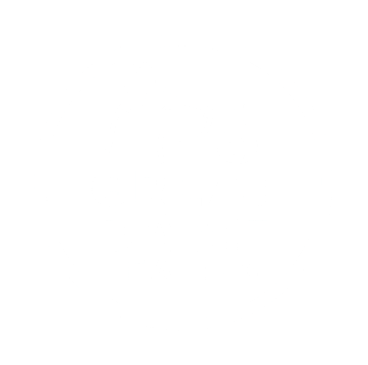great dane heating logo white